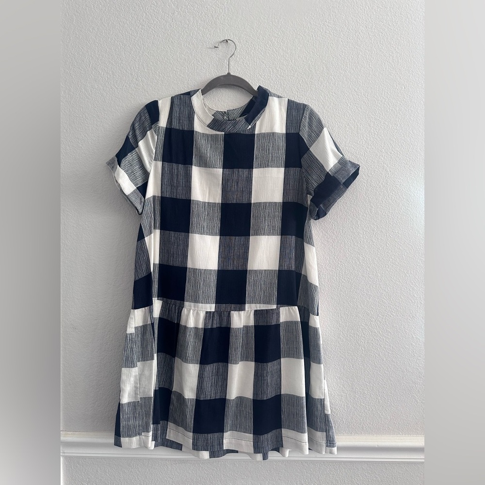 Maeve Navy and White Buffalo Check Dress